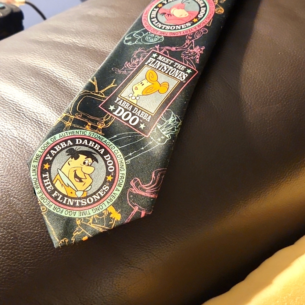 Ralph Marlin Flintstone tie vintage like new